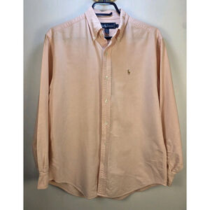 Ralph Lauren Pink Men's Shirt With Embroided Logo Size 12 100% Cotton Pre-Owned
